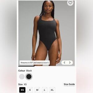 Lululemon wundermost square neck bodysuit